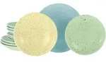 Creatable Tafelservice Confetti, Creme, Hellblau, Hellgr&uuml;n, Hellgelb, Keramik,