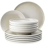 Seltmann Weiden Tafelservice, Creme, Keramik, 12-teilig, Rund, 32.3x23.5x32.3 cm,