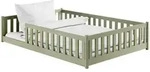 Kids Collective Bodenbett, Olivgr&uuml;n, Holz, 140x200 cm, Kinder- & Jugendzimmer,