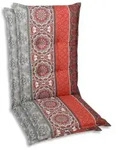 Sesselauflagenset, Grau, Rot, Hellgrau, Textil, 2-teilig, Ornament, F&uuml;llung:
