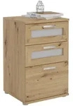 CARO-M&ouml;bel Nachttisch, Eiche Artisan, Holzwerkstoff, Mode, 40x63x38 cm,