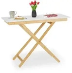 Relaxdays Klapptisch, Mehrfarbig, Holz, Holzwerkstoff, 105x70x50 cm, Gartenm&ouml;bel,