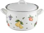 Riess Topf, Wei&szlig;, Metall, Kochen, T&ouml;pfe, Fleischt&ouml;pfe