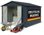Albatros Ger&auml;tehaus, Anthrazit, Metall, 259x192x313 cm, Aufbewahrung &