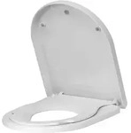 Woltu WC, Wei&szlig;, Kunststoff, 36x4.4x45 cm, Badezimmer, WC Ausstattung, WC Sitze