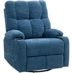 Homcom Relaxsessel, Blau, Textil, 1-Sitzer, F&uuml;llung: Polyester,Taschenfederkern,