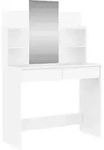 vidaXL Schminktisch, Wei&szlig;, Holz, 39x142x96 cm, Wohnzimmer, Kommoden & Sideboards,