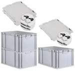 Proregal Eurobox, Schwarz, Kunststoff, Rechteckig, 40x32x60 cm, Ordnen & Aufbewahren,