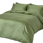 Homescapes Bio-Bettw&auml;sche, Gr&uuml;n, Textil, Rechteckig, 260x220 cm, Oeko-Tex&reg;,