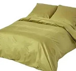 Homescapes Bettw&auml;sche, Olivgr&uuml;n, Textil, Rechteckig, 155x220 cm, Oeko-Tex&reg;,