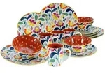Creatable Kombiservice, Mehrfarbig, Keramik, 16-teilig, Blume, 300 ml, Essen &