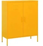 vidaXL Lagerschrank, Gelb, Metall, 80x101.5x35 cm, Wohnzimmer, Kommoden &...