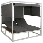 MCW Lounge-Gartenliege, Wei&szlig;, Grau, Metall, 200x200x200 cm, Gartenm&ouml;bel,
