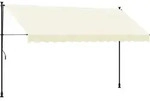 vidaXL Markise, Creme, Textil, 150x300x350 cm, Sonnenschutz & Sichtschutz, Markisen