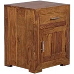Mid.you Nachtschrank Skyport Mumbai, Sheesham, Holz, Sheesham, massiv, 1 Schubladen,