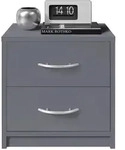 P & B Nachtschrank, Graphit, Kunststoff, 2 Schublade(n) Schubladen,...