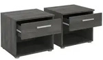 CARO-M&ouml;bel Nachttisch, Esche, Holzwerkstoff, Mode, 42x38x30 cm, Schlafzimmer,