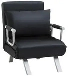 Homcom Schlafsessel, Schwarz, Kunststoff, 69x80x65 cm, Wohnzimmer, Sessel,