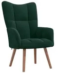vidaXL Sessel, Dunkelgr&uuml;n, Holz, Rechteckig, 61.5x95.5x69 cm, Wohnzimmer,...