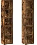 vidaXL Cd-Regale, Braun, Holz, 8 F&auml;cher, 16x93.5x21 cm, Wohnzimmer, Regale, CD &