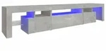 vidaXL Tv-Schrank, Grau, Holz, 2 F&auml;cher, Rechteckig, 215x40x36.5 cm, Wohnzimmer,