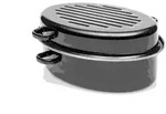 GSW Br&auml;ter Emaille Br&auml;ter, Schwarz, Metall, 4.5 L, oval, 32 cm, ISO 9001,