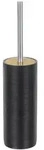 Kleine Wolke Wc-B&uuml;rstengarnitur Kyoto, Schwarz, Holz, Metall, Bambus, 40 cm,