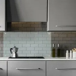 Relaxdays Spritzschutz, Transparent, Glas, 100x50x0.6 cm, Kochen, Pfannen, Pfannen