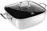 Berndes Servierpfanne Specials, Schwarz, Metall, 6,5 L, quadratisch, 28x10x28 cm,