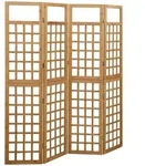 vidaXL Paravent, Braun, Holz, 2x180x161 cm, Wohnzimmer, Raumteiler & Paravents,