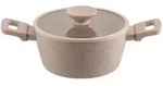 Fackelmann Kochtopf Pamela Reif Serie Shell, Beigebraun, Metall, backofengeeignet,