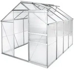 tectake Gew&auml;chshaus,, Transparent, Metall, 185x195x250 cm, Gartenzubeh&ouml;r,