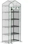 Outsunny Gew&auml;chshaus,, Wei&szlig;, Metall, 49x193x69 cm, Gartenzubeh&ouml;r, Gew&auml;chsh&auml;user