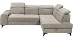 Mid.you Ecksofa, Grau, Kunststoff, 3-Sitzer, Ottomane rechts, L-Form, 282x200...