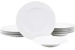 Creatable Tafelservice Polo, Wei&szlig;, Keramik, 12-teilig, lebensmittelecht,...