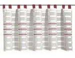 Kurzgardine, Rot, Wei&szlig;, Textil, Streifen, 140x50 cm, Oeko-Tex&reg; Standard 100,