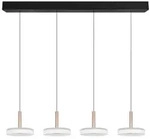 Trio Leuchten Led-Pendelleuchte, Braun, Wei&szlig;, Metall, Glas, 22x200x115 cm, Lampen &