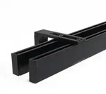 Deco-Raum Gardinenschiene, Schwarz, Metall, 80 cm, Wohntextilien, Gardinen &