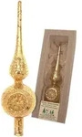 Krebs Glas Lauscha Baumspitze, Gold, Glas, 23 cm, Dekoration,...