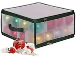 Relaxdays Weihnachtskugel-Aufbewahrungsbox, Transparent, Kunststoff, Wellpappe,