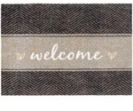 Astra Fussmatte, Braun, Wei&szlig;, Beige, Textil, rechteckig, 50x70 cm, rutschfest,