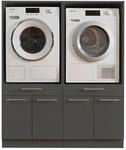 Hauswirtschaftsraum Laundreezy, Anthrazit, Holzwerkstoff, 2 Schublade(n) Schubladen,