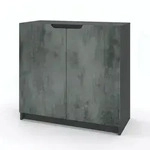 Vladon Kommode, Dunkelgrau, Holzwerkstoff, 82x78x37 cm, Wohnzimmer, Kommoden &
