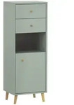 Stylife Highboard Schildmeyer Bjarne, Gr&uuml;n, Holz, Eiche, massiv, 1 F&auml;cher, 2
