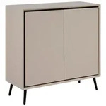 Livetastic Kommode, Schwarz, Sand, Kunststoff, 2 F&auml;cher, 90x90x38 cm, Wohnzimmer,