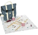 small foot Picknickrucksack, Mehrfarbig, Holz, Textil, 14-teilig, 26x10x25 cm, EN 71,