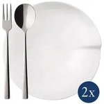 Villeroy & Boch Pasta-Set, Wei&szlig;, Keramik, Metall, 6-teilig, 2x2x2 cm, Essen &