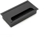 Emuca Kabeldurchf&uuml;hrungst&uuml;llen, Schwarz, Metall, 8x3x15.9 cm, Arbeitszimmer,