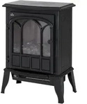 Homcom Elektrokamin, Schwarz, Metall, 23x56.5x39 cm, Freizeit, Heizen & K&uuml;hlen,