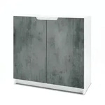 Vladon Kommode, Dunkelgrau, Holzwerkstoff, 82x78x37 cm, Wohnzimmer, Kommoden &